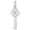 Key Red Center 4 Heart Charm White Gold - 10-8414