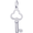 Key Scallop Charm White Gold - 10-8405