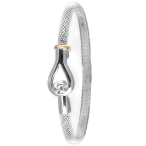 4mm Knot Mesh Hook Bracelet W/14ky Wraps 7.0  - C4MEKNOT70