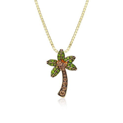 Koa Diamond Coconuts Palm Tree Pendant, Hawaiian Inspired  Pendant, PTP-35814