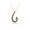 Koa Diamond Hook Pendant, Hawaiian Inspired  Pendant, KDP-38197