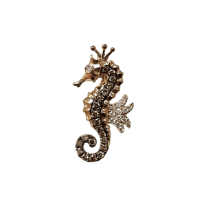 Koa Diamond Seahorse Pendant, Hawaiian Inspired Pendant, SHP-36072/K