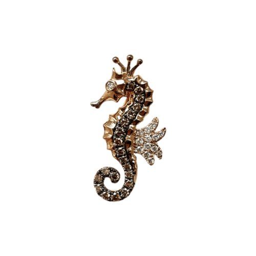 Koa Diamond Seahorse Pendant, Hawaiian Inspired  Pendant, SHP-36072/K