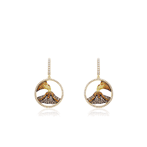 Koa Diamonds® Deluxe Volcano Earrings 20mm
