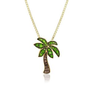 Koa Diamonds® Gold Palm Tree Pendant, Hawaiian Inspired Pendant, PTP-35813