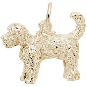 Labradoodle Dog Charm 14K Gold - 10-1694