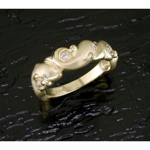 Ladies Diamond Wedding Band Ring - 14K Gold  - SD-F068