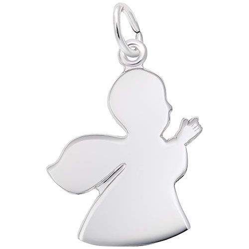 Large Angel W/9152 Necklace  - Sterling Silver  - 28-3054-52-SS
