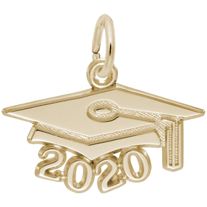Large Graduation Cap 2020 Charm - 14K Gold - 10-6920-14k