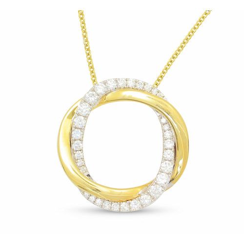 Large Half-Diamond Halo Pendant