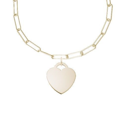 Large Heart Necklace Set - Gold Plated - 29-8422-310-GP