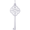 Large Key 4 Heart Charm Silver - 10-8408