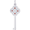 Large Key 4 Heart Jan Charm Silver - 10-8410-1
