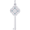 Large Key 4 Heart March Charm White Gold - 10-8410-3