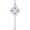 Large Key 4 Heart September Charm White Gold - 10-8410-9