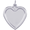 Large Photo Art Heart Charm Silver - 10-8626