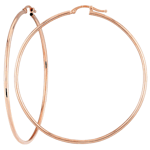 Large Tube Hoop Earrings - 14K Rose Gold - 03-782R