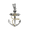 Large Two Tone Anchor Pendant - Sterling Silver & 14K Gold