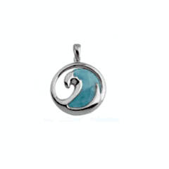 Larimar Surf Wave Charms & Pendants  - PSSW