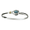 Larimar Unity Hook Bracelet - 14K White Gold 4mm 7.5 Inch