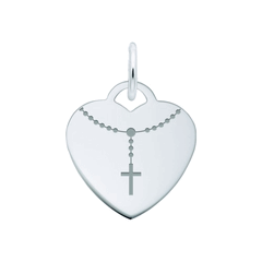 Laser Engarved Rosary Charm