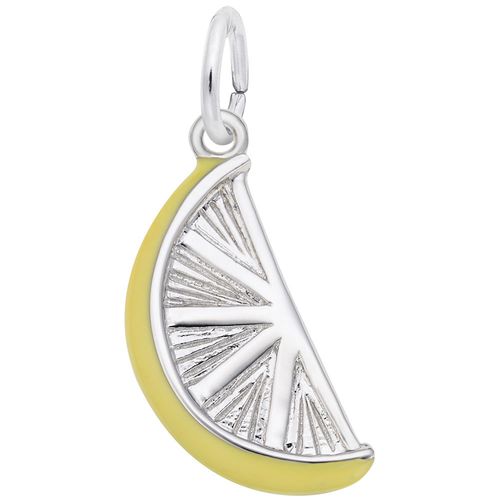 Lemon Slice Charm 14K White Gold - 10-1643