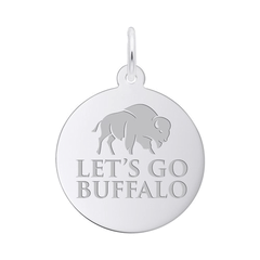 Let's Go Buffalo Disc Sm Charm