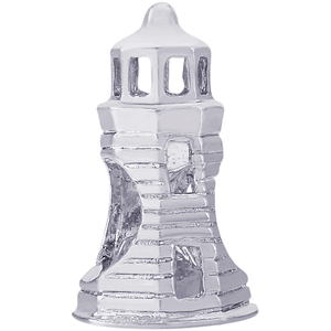Lighthouse Bead Charm - 14K White Gold