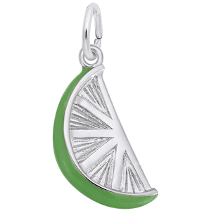 Lime Slice Charm 14K White Gold - 10-1644