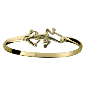 Lizard Hook Bracelet - 14K Yellow Gold 4mm 7.5 Inch