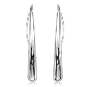 Long Teardrop with Hookwire Earrings - Sterling Silver
