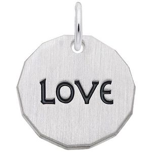 Love Charm Tag W/9152 Necklace  - Sterling Silver  - 28-8431-52-SS