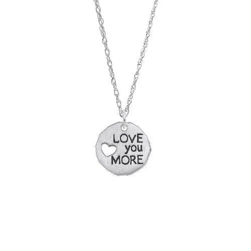 Love You More Necklace Set - Sterling Silver - 29-1558-87-SS