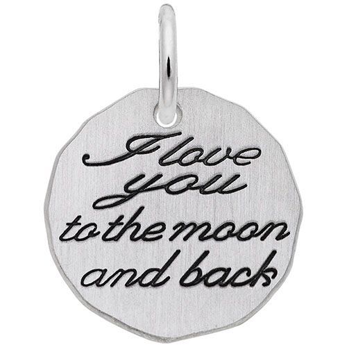 Love You To The Moon W/9152 Necklace  - Sterling Silver  - 28-1535-52-SS