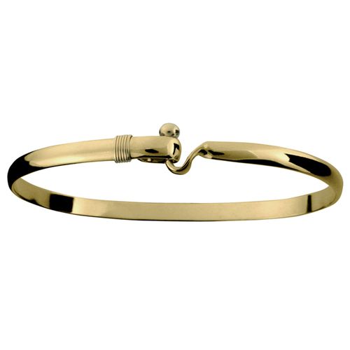 Lovers Loop Hook Bracelet - 14K Yellow Gold 4mm 7.5 Inch