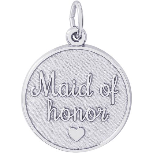 Maid Of Honor Disc Charm - Sterling Silver - 10-1834-s