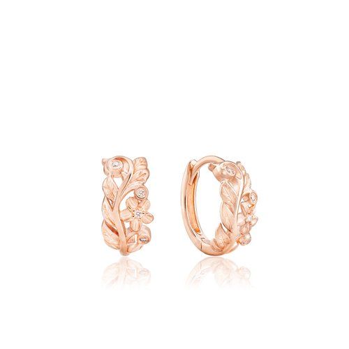 Maile Huggie Earrings, Hawaiian Inspired Earrings, FME-0033/RG