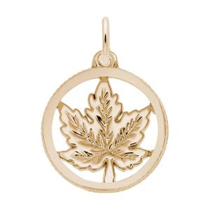 Maple Leaf Charm - 10K Gold - 10-3679