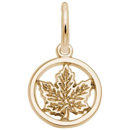 Maple Leaf Charm - 14K Gold - 10-0108
