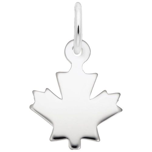 Maple Leaf Charm - 14K White Gold - 10-5737