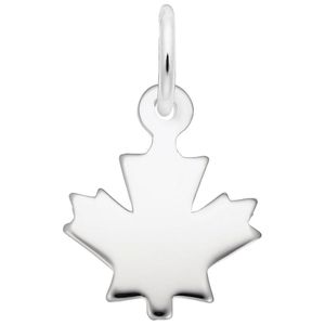 Maple Leaf Charm - 14K White Gold - 10-5737
