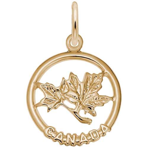 Maple Leaf Charm Gold Plated - 10-101-0-GP