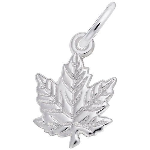 Maple Leaf Charm  - Sterling Silver  - 10-104-0-SS