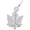 Maple Leaf Charm  - Sterling Silver  - 10-104-0-SS