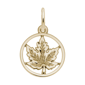 Maple Leaf Small Ring Charm - 14K Gold - 10-0102-14kg