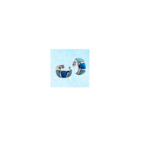Mar Azul Earrings W/imi Opal Inlay & Larimar  - MAL99SE