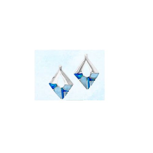 Mar Azul Earrings W/Larimar & Imi Opal  - MAL106SE