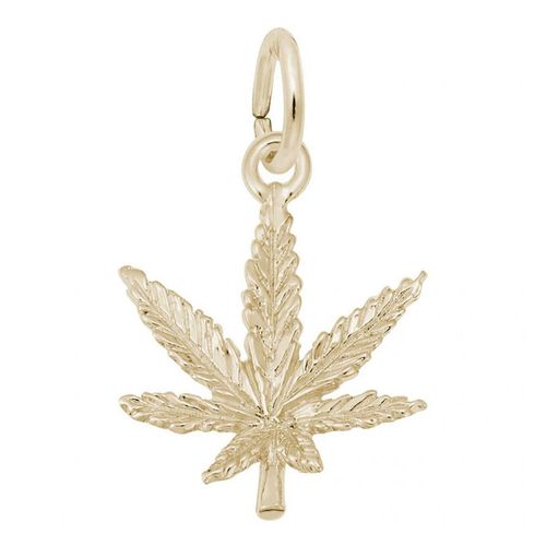 Marijuana Leaf Charm - 14K Gold - 10-4969-14kg