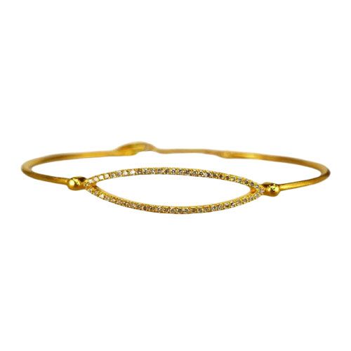 Marika Desert Gold 14k Gold Bangle Bracelet - 8077