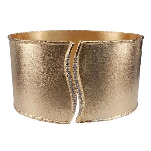Marika Desert Gold 14k Gold Cuff Bracelet - 7598